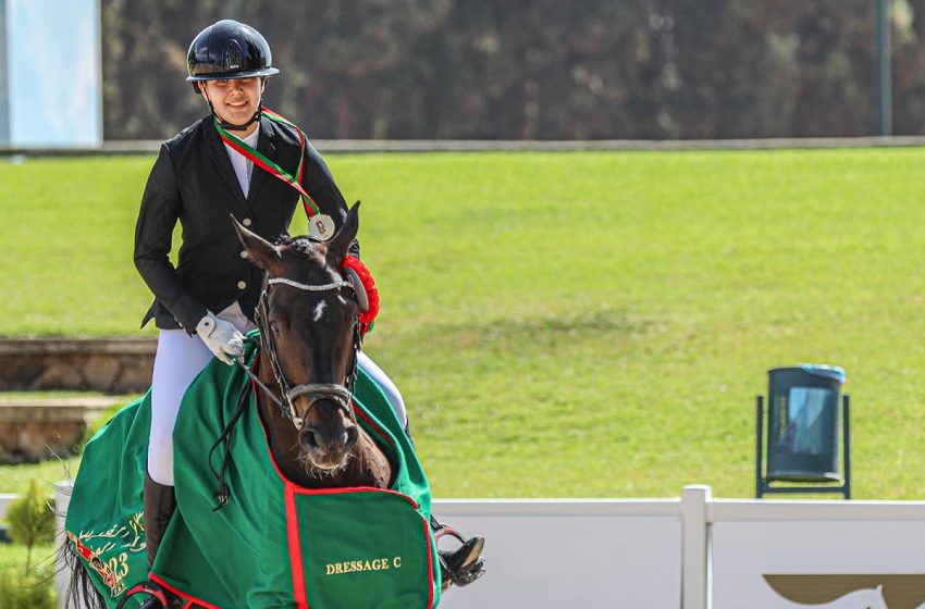 Semaine du cheval 2023 : la cavalière Yasmine Lebonte remporte le championnat du Maroc de dressage C