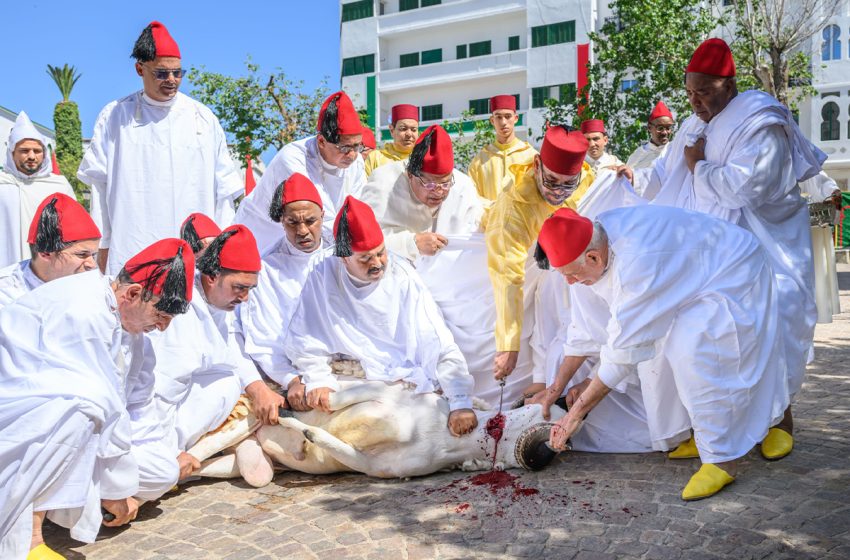  SM le Roi, Amir Al-Mouminine, accomplit la prière de l’Aïd Al-Adha à la mosquée Hassan II à Tétouan et reçoit les vœux en cette heureuse occasion