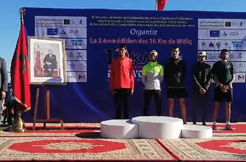  Bouazza Kassaoui et Sara Dahrouch remportent la Course internationale 10km de M’diq