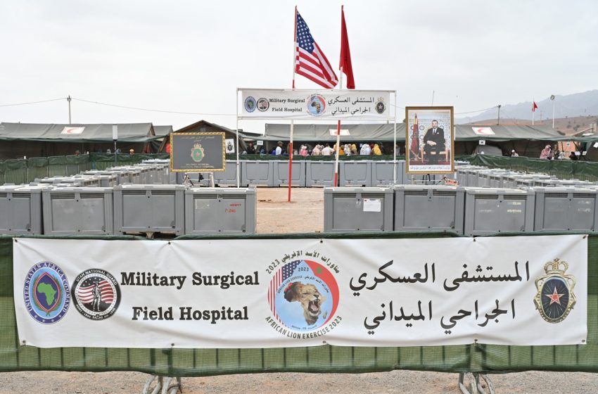  الأسد الإفريقي 2023: حاكم ولاية يوتا ووفد عسكري مغربي أمريكي رفيع المستوى يزورون المستشفى الطبي الجراحي الميداني باقليم تزنيت
