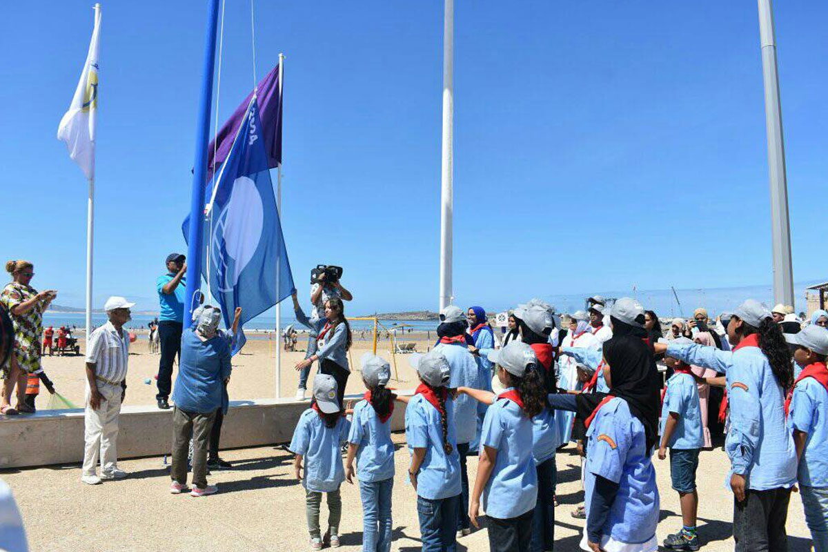 رفع اللواء الأزرق في شاطئ الصويرة للسنة ال20 على التوالي
